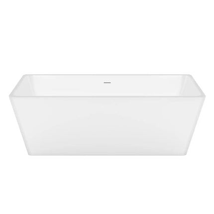 Nakuru 67 x 31 Acrylic Freestanding Rectangular Center Drain Bathtub in White - Plumbing Market