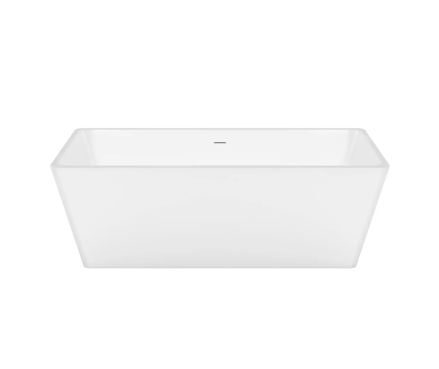 Nakuru 67 x 31 Acrylic Freestanding Rectangular Center Drain Bathtub in White - Plumbing Market