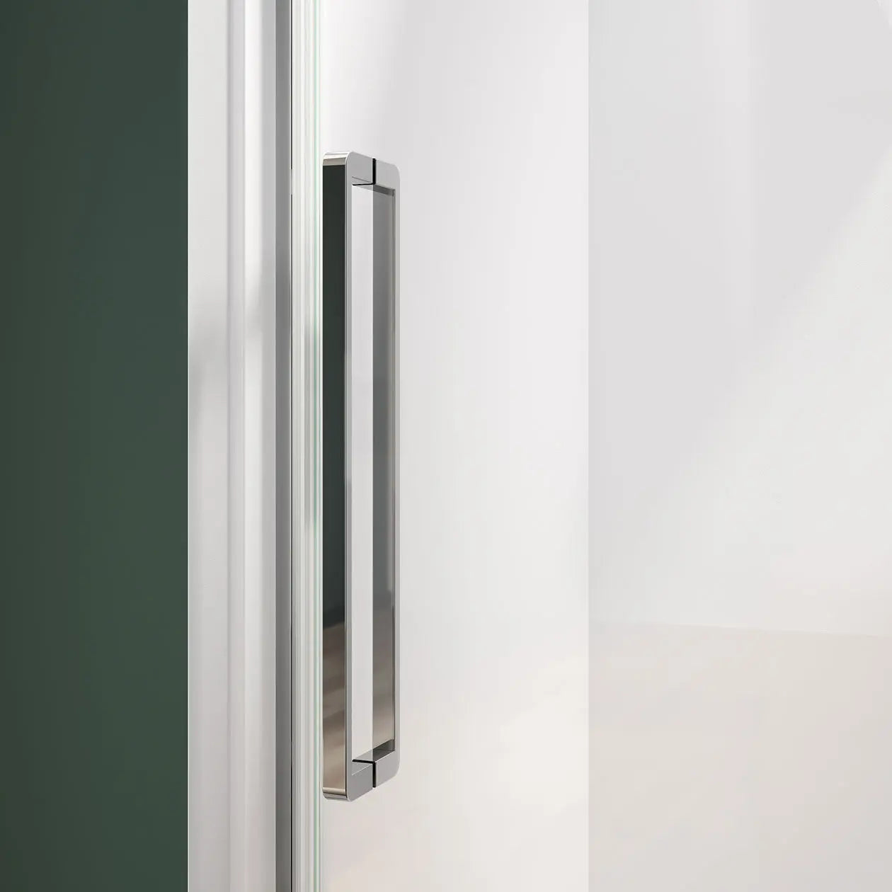 Nebula 44 ½-46 ½ x 78 ¾ in. 8mm Sliding Shower Door for Alcove Installation with Clear glass in Chrome - Plumbing Market