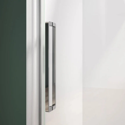 Nebula 56 ½-58 ½ x 78 ¾ in. 8mm Sliding Shower Door for Alcove Installation with Clear glass in Chrome - Plumbing Market