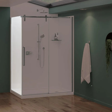 Nebula Return Panel for 36 in. Base with Clear glass in Chrome - Plumbing Market