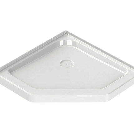 Neo-Angle Base 42 3 in. 42 x 42 Acrylic Corner Left or Right Shower Base with Corner Drain in White - Plumbing Market