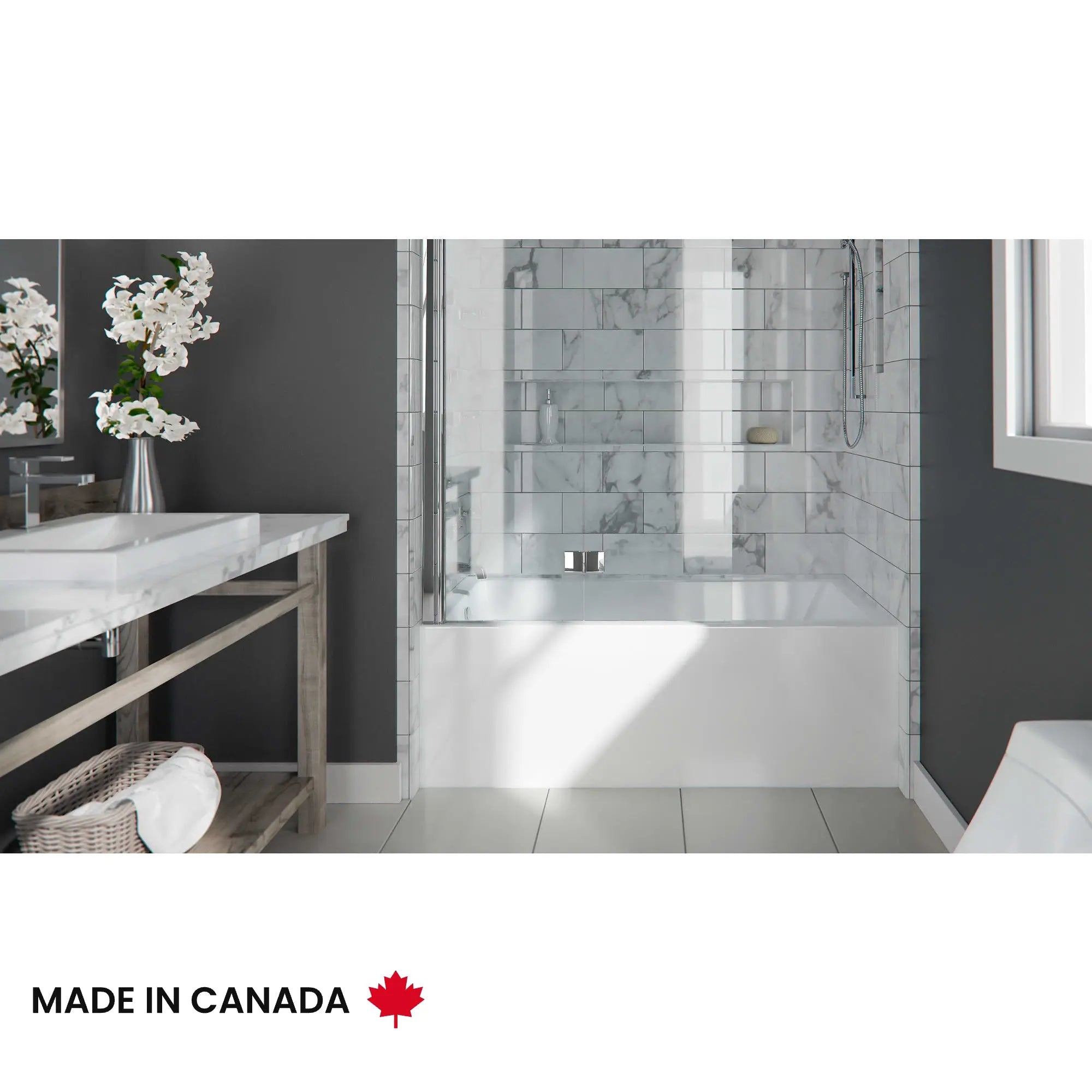 Neptune Albana 6030 With Integrated Skirt and Tiling Flange Bathtub Right-Hand - Plumbing Market