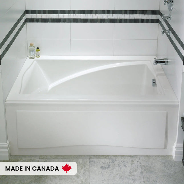 Neptune Delight 6032 IFS Acrylic Alcove Left Drain Bathtub in White - Plumbing Market