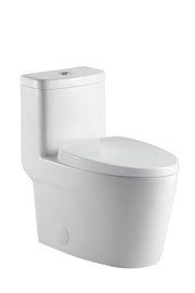 Neptune Zen One Piece Dual Flush Elongated ADA Height Toilet White - Plumbing Market