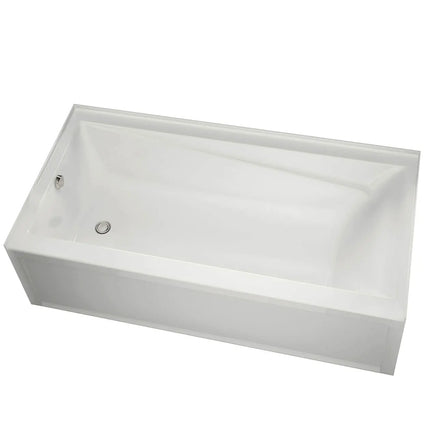 New Town 6032 IFS Acrylic Alcove Left-Hand Drain Bathtub in White - Plumbing Market