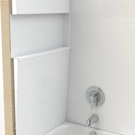 NexTile 6030 Direct-to-Stud Four-Piece Alcove Tub Wall Kit in White - Plumbing Market