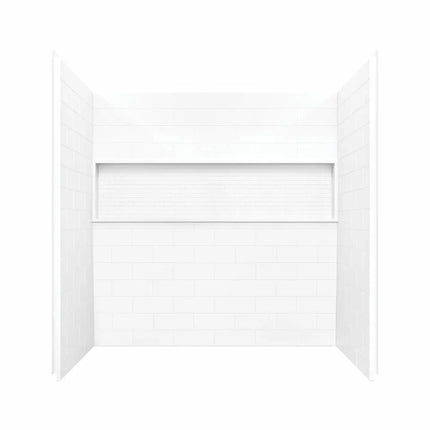 NexTile 6030 Direct-to-Stud Four-Piece Alcove Tub Wall Kit in White - Plumbing Market