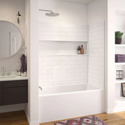 Nomad 6030 AcrylX Alcove Left-Hand Drain Bathtub in White - Plumbing Market