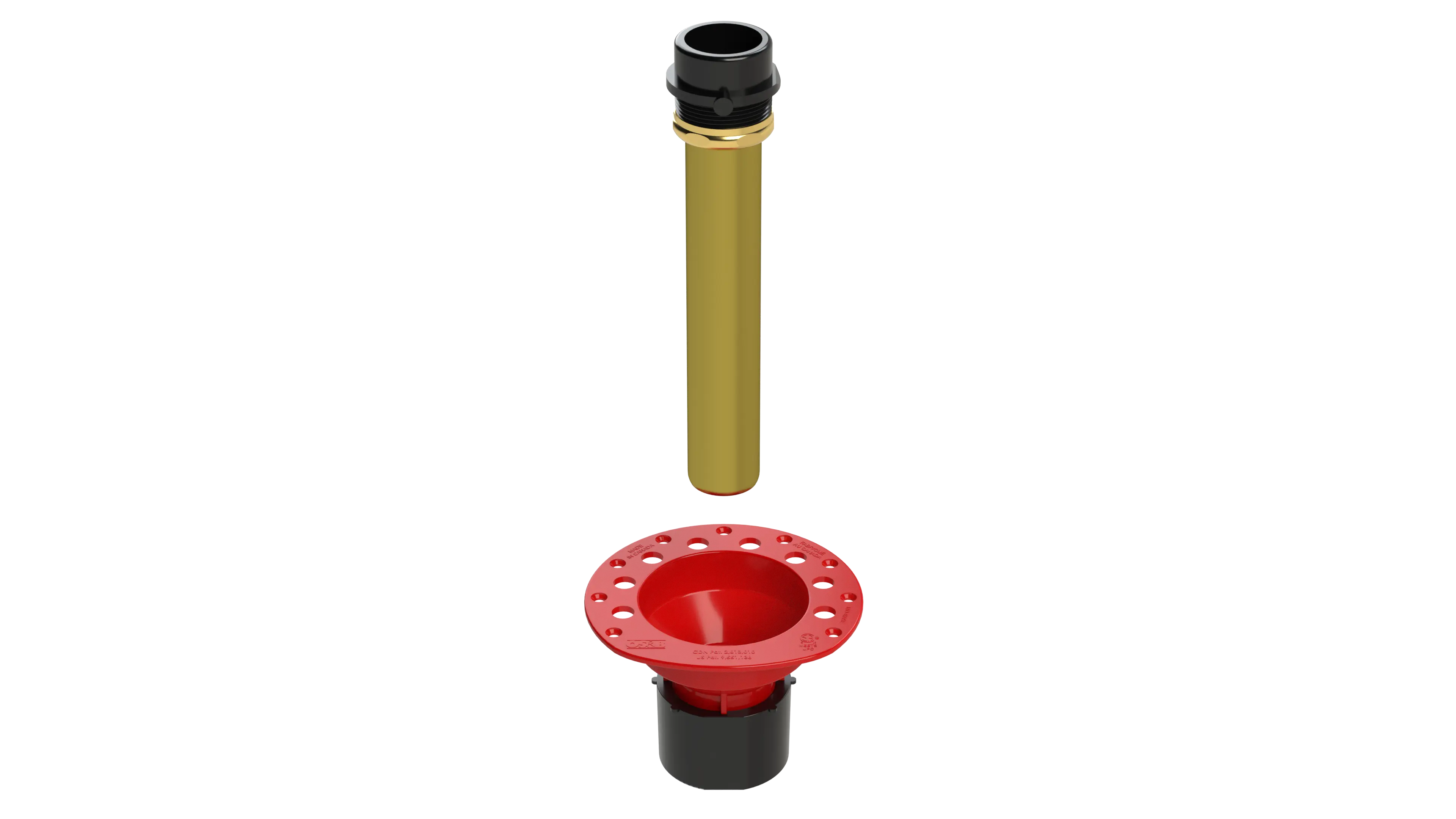 OSB 1 Piece ABS Island Tub Drain Testable Rough-in for Freestanding Tubs - Plumbing Market