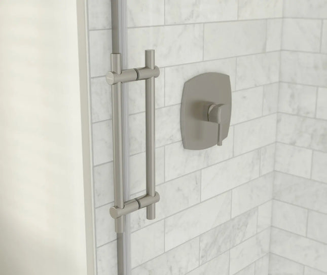 Odyssey SC 45-47 ½ x 78in. 8 mm Sliding Shower Door for Alcove Installation with Clear glass in Brushed Nickel - Plumbing Market