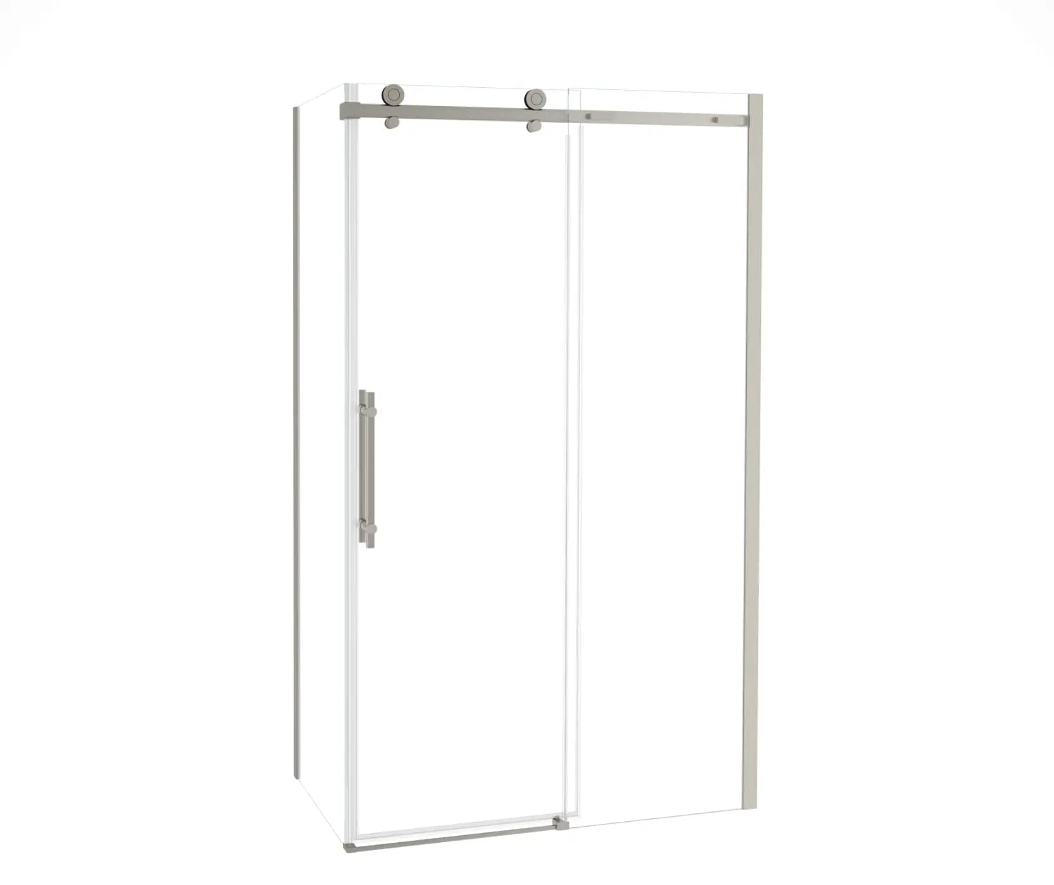Odyssey SC 48" x 32" x 78" 8mm Sliding Shower Door for Corner Installation with Clear glass in Brushed Nickel - Plumbing Market