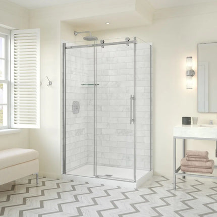 Odyssey SC 48" x 32" x 78" 8mm Sliding Shower Door for Corner Installation with Clear glass in Chrome - Plumbing Market