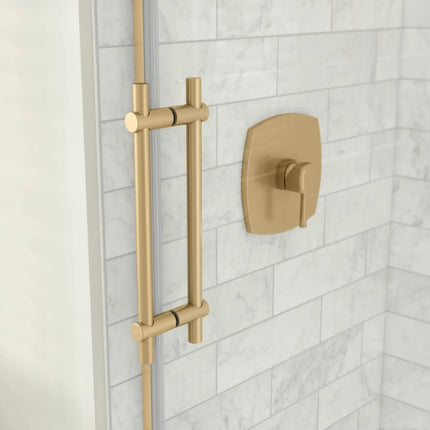 Odyssey SC 57-59 ½ x 78in. 8 mm Sliding Shower Door for Alcove Installation with Clear glass in Brushed Gold - Plumbing Market