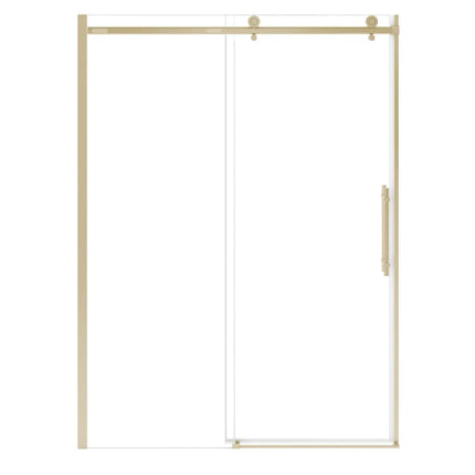 Odyssey SC 57-59 ½ x 78in. 8 mm Sliding Shower Door for Alcove Installation with Clear glass in Brushed Gold - Plumbing Market