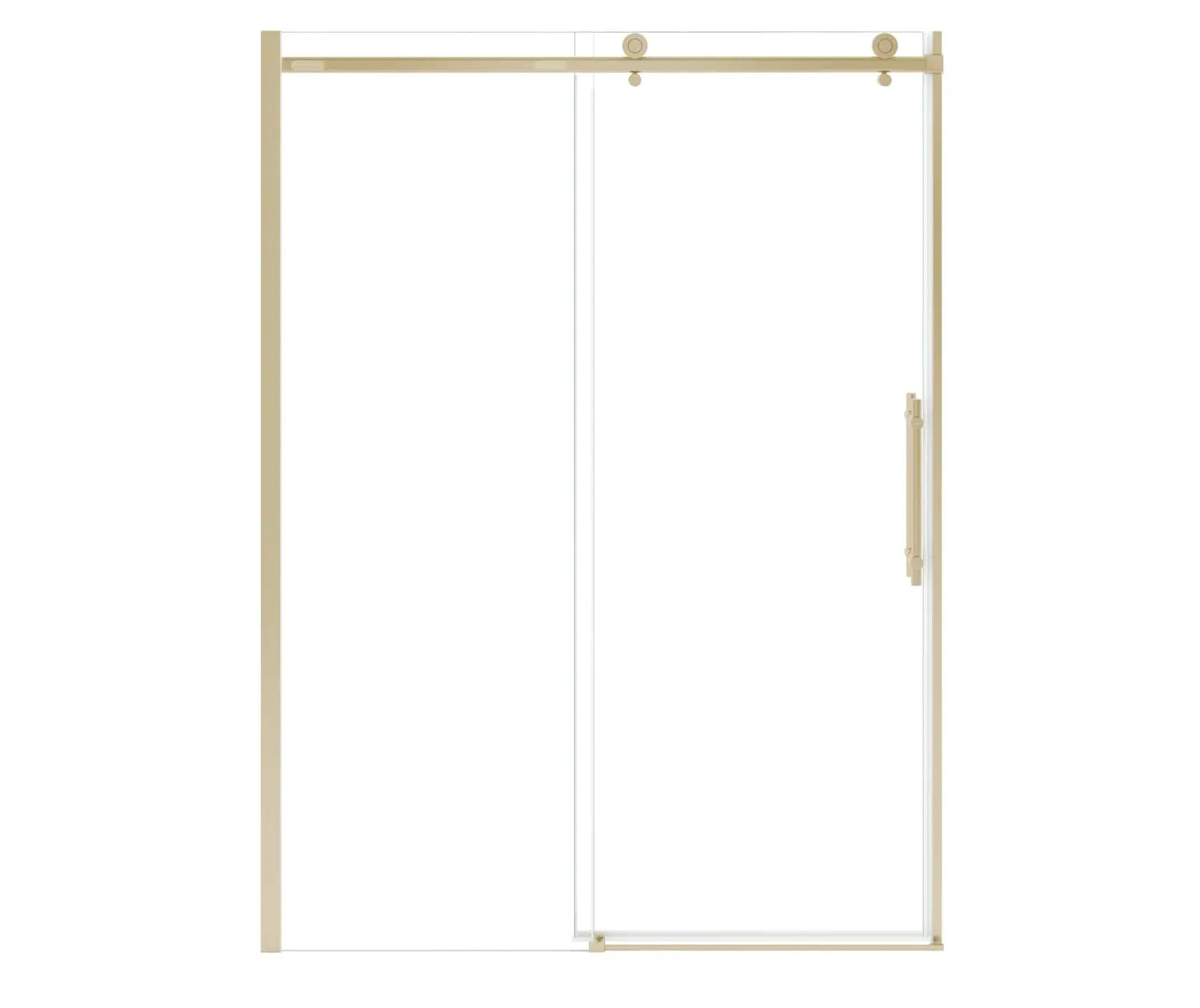 Odyssey SC 57-59 ½ x 78in. 8 mm Sliding Shower Door for Alcove Installation with Clear glass in Brushed Gold - Plumbing Market