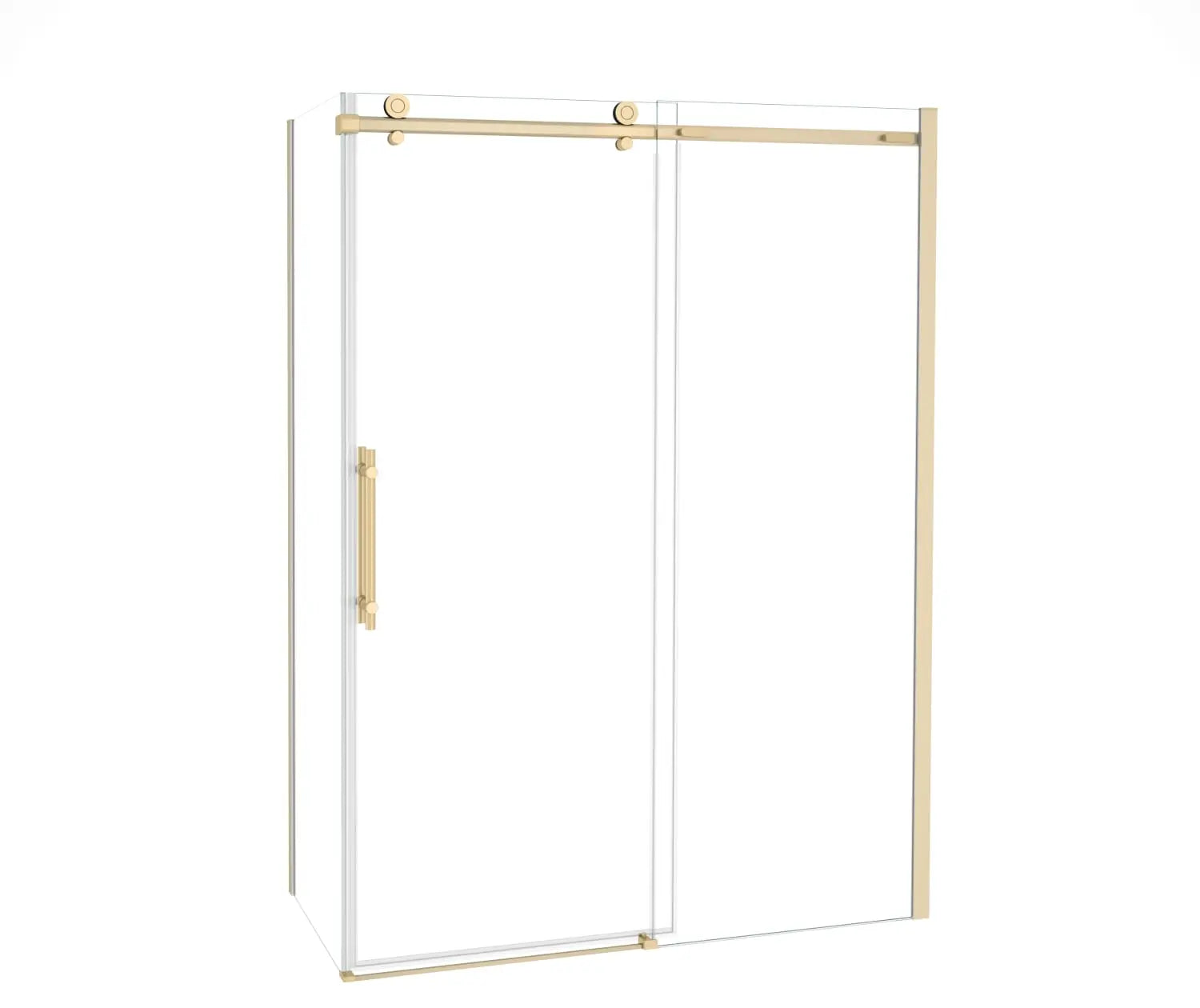 Odyssey SC 60" x 32" x 78" 8mm Sliding Shower Door for Corner Installation with Clear glass in Brushed Gold - Plumbing Market