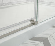 Odyssey SC 60" x 32" x 78" 8mm Sliding Shower Door for Corner Installation with Clear glass in Brushed Nickel - Plumbing Market
