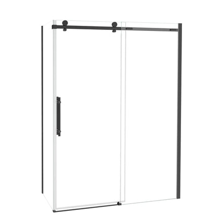 Odyssey SC 60" x 32" x 78" 8mm Sliding Shower Door for Corner Installation with Clear glass in Matte Black - Plumbing Market