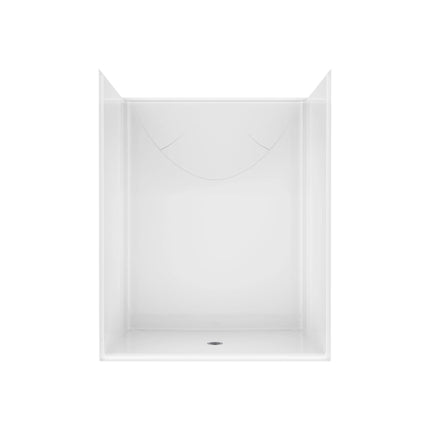 Outlook BFS-6036F AcrylX™ Alcove Center Drain One-Piece Shower in White - Plumbing Market
