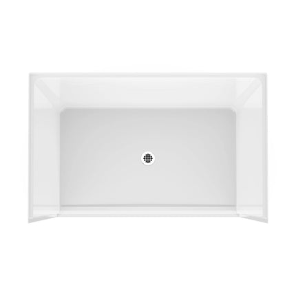 Outlook BFS-6036F AcrylX™ Alcove Center Drain One-Piece Shower in White - Plumbing Market