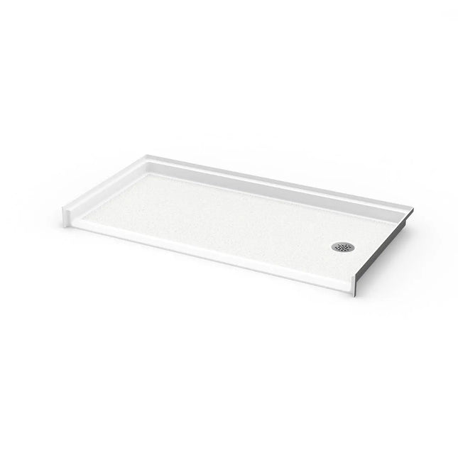 Outlook Base 6030 AcrylX Alcove Shower Base with Left-Hand Drain in White - Plumbing Market
