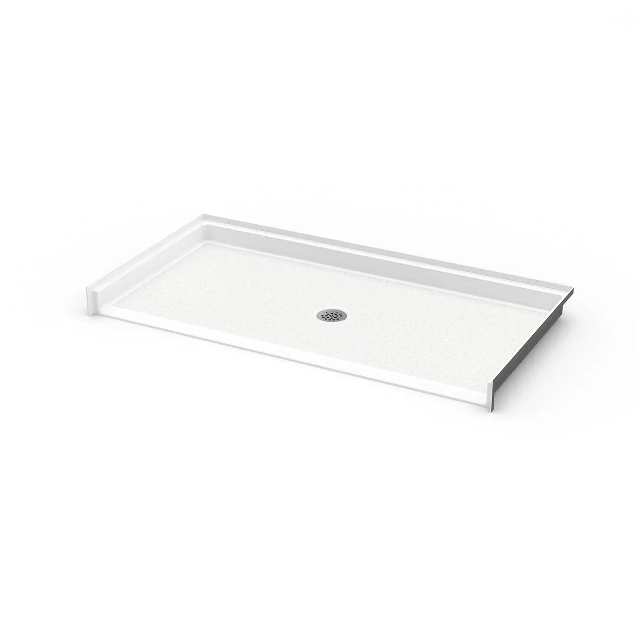 Outlook Base 6030 C AcrylX Alcove Shower Base with Center Drain in White - Plumbing Market