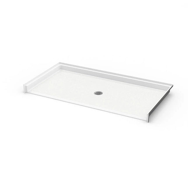 Outlook Base 6238 AcrylX Alcove Shower Base with Center Drain in White - Plumbing Market