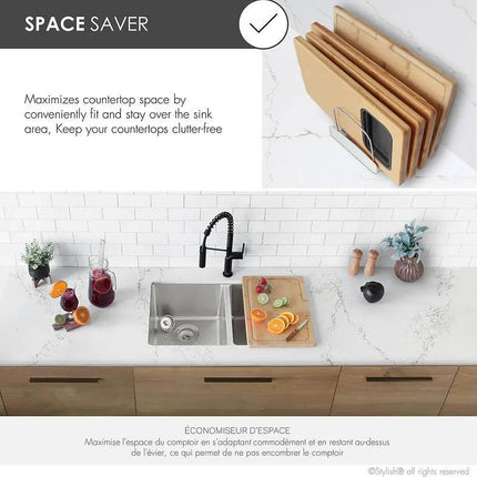 Over the Sink Bamboo Cutting Board by Stylish A-904 - Plumbing Market