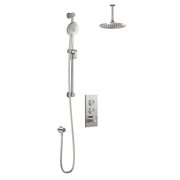 Kalia RoundOneTB2 (Valve Not Included) : AQUATONIK T/P Push-Button Shower System with Vertical Ceiling Arm Pure Nickel PVD BF2065-125-001 - Plumbing Market
