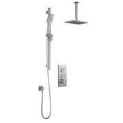 Kalia SquareOne  TB2 : AQUATONIK T/P Push-Button Shower System with Vertical Ceiling Arm Pure Nickel PVD BF2068-125-001 - Plumbing Market
