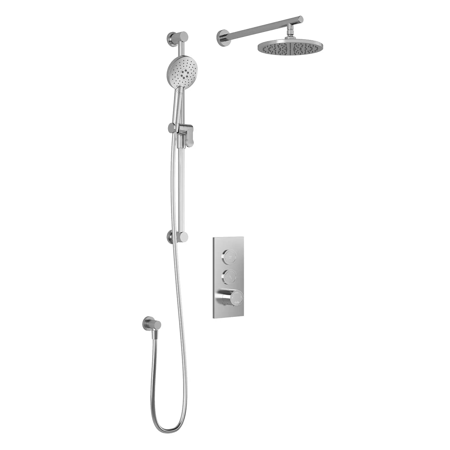 Kalia RoundOneTB2 : AQUATONIK T/P Push-Button Shower System with Wallarm Chrome BF2064-110 - Plumbing Market