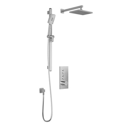 Kalia KAREO  TB2 (Valve Not Included) : AQUATONIK T/P Push-Button Shower System with Wallarm Chrome BF2100-110 - Plumbing Market