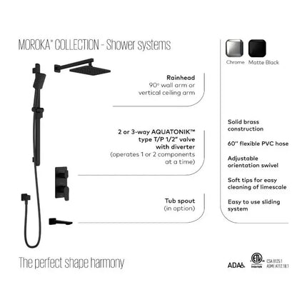 Kalia Moroka TD2 Aquatonik T/P Shower Faucet System Less Valve - Plumbing Market