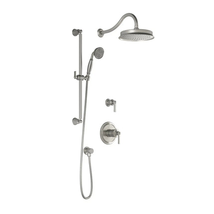 Kalia RUSTIK TD2 (Valves Not Included) : AQUATONIK T/P Shower System with Wallarm Pure Nickel PVD BF1520-125 - Plumbing Market
