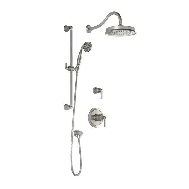 Kalia RUSTIK TD2 (Valves Not Included) : AQUATONIK T/P Shower System with Wallarm Pure Nickel PVD BF1520-125 - Plumbing Market