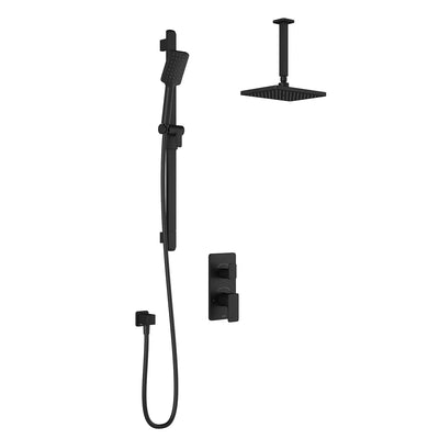 Kalia KAREO  TD2 : AQUATONIK T/P with Diverter Shower System with Vertical Ceiling Arm Matte Black BF1981-160-001