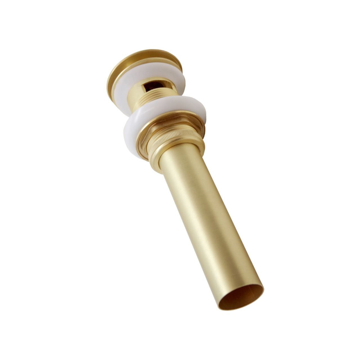 KubeBath Solid Brass Construction Pop-Up Drain With Overflow - Brushed Gold (P101-BG)