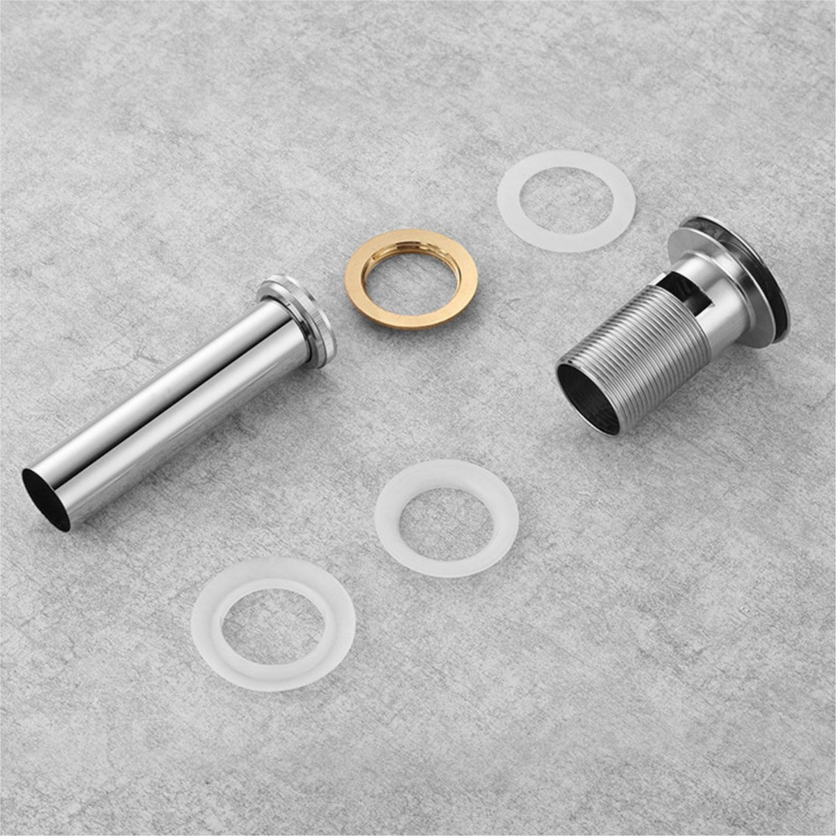 KubeBath Solid Brass Construction Pop-Up Drain With Overflow - Brushed Nickel (P101-BN) view 2