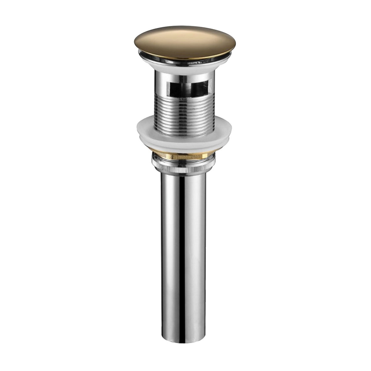 KubeBath Solid Brass Construction Pop-Up Drain With Overflow - Bronze (P101-BRZ)