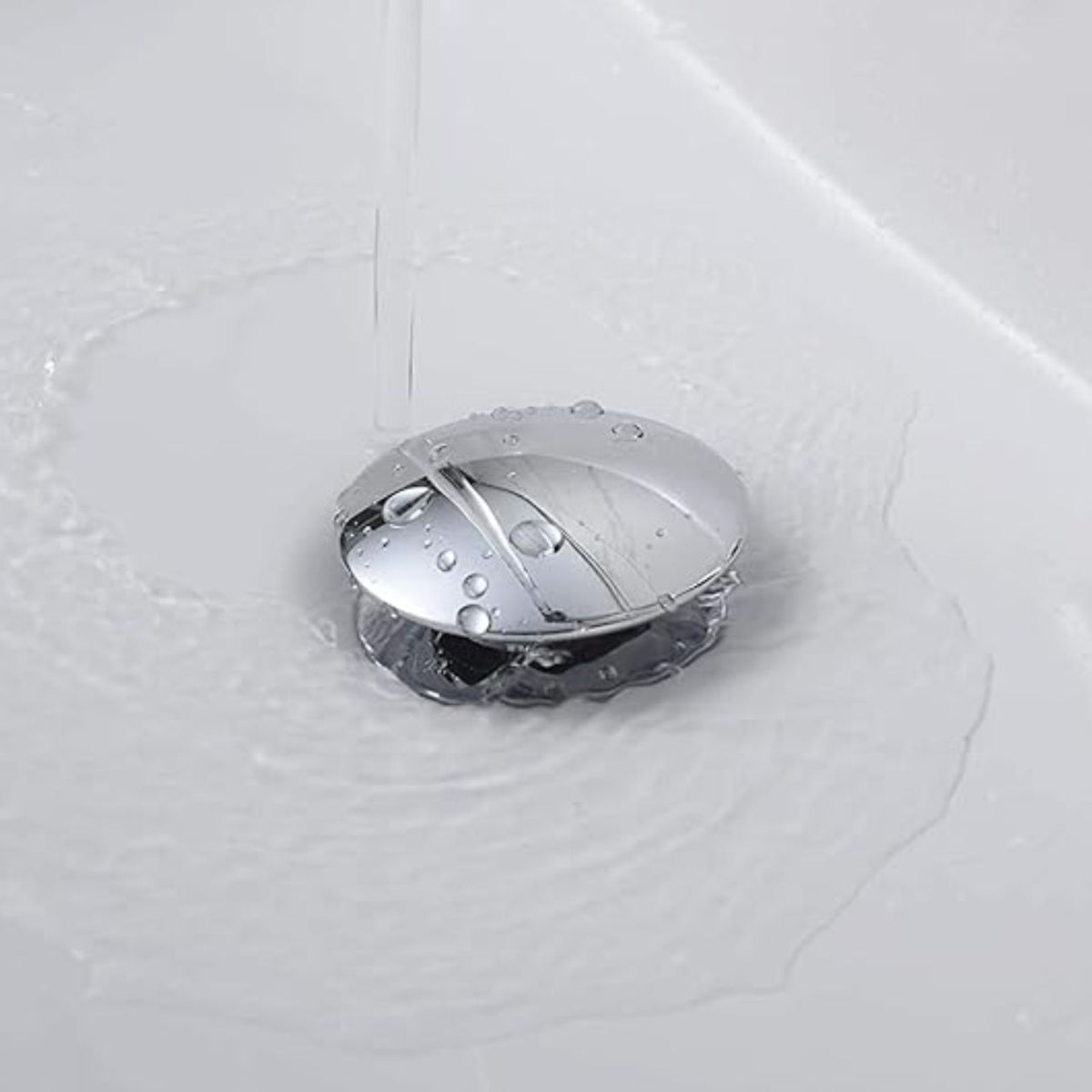 KubeBath Solid Brass Pop-Up Drain NO Overflow - Chrome (P101NO-CH) view 6