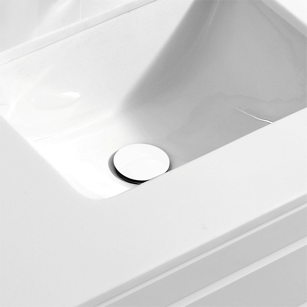 KubeBath Solid Brass Pop-Up Drain NO Overflow - White (P101NO-WH) view 4