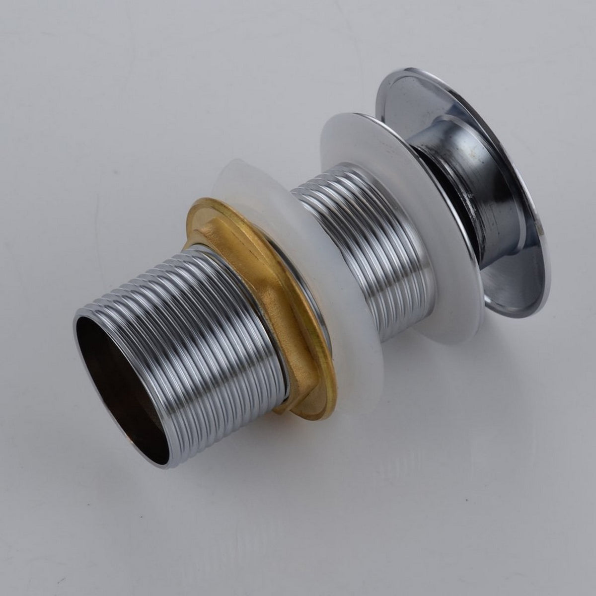 KubeBath Solid Brass Pop-Up Drain NO Overflow - Chrome (P101NO-CH) view 5