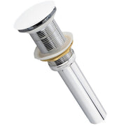 KubeBath Solid Brass Pop-Up Drain NO Overflow - White (P101NO-WH)