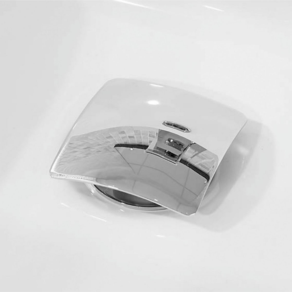 KubeBath Solid Brass Construction Square Pop-Up Drain NO Overflow - Chrome (P102NO-CH) view 2