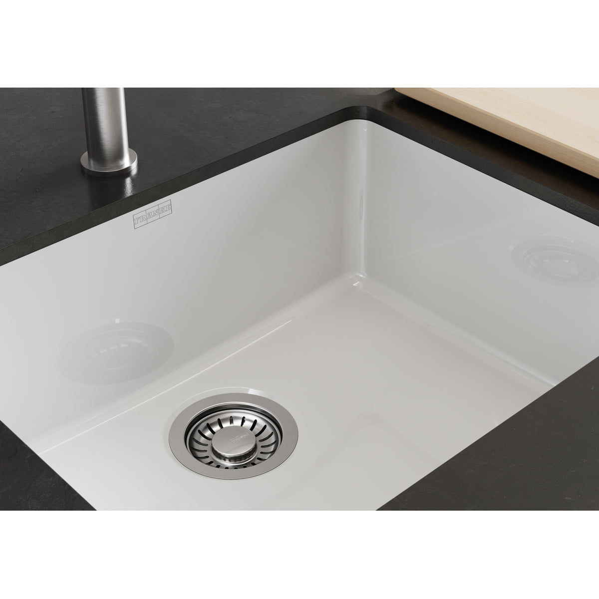Franke KubusX 21.4" undermount fireclay kitchen sink KXK11020-GWH
