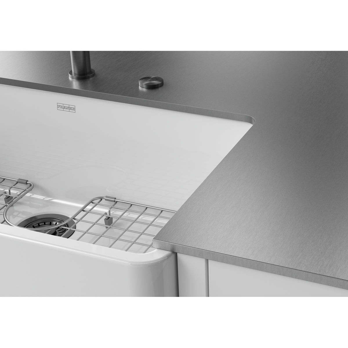Franke Ceranova 27" apron front fireclay kitchen sink CRK71027-GWH