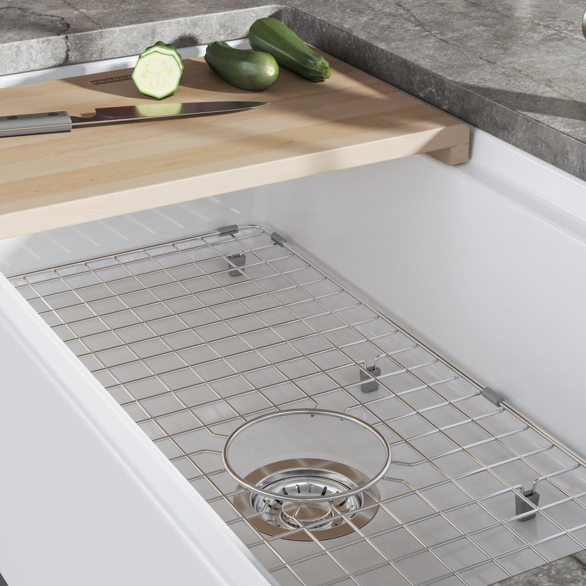 Franke Kitchen 36" apron front fireclay kitchen sink EPK71036-GWH-WKC