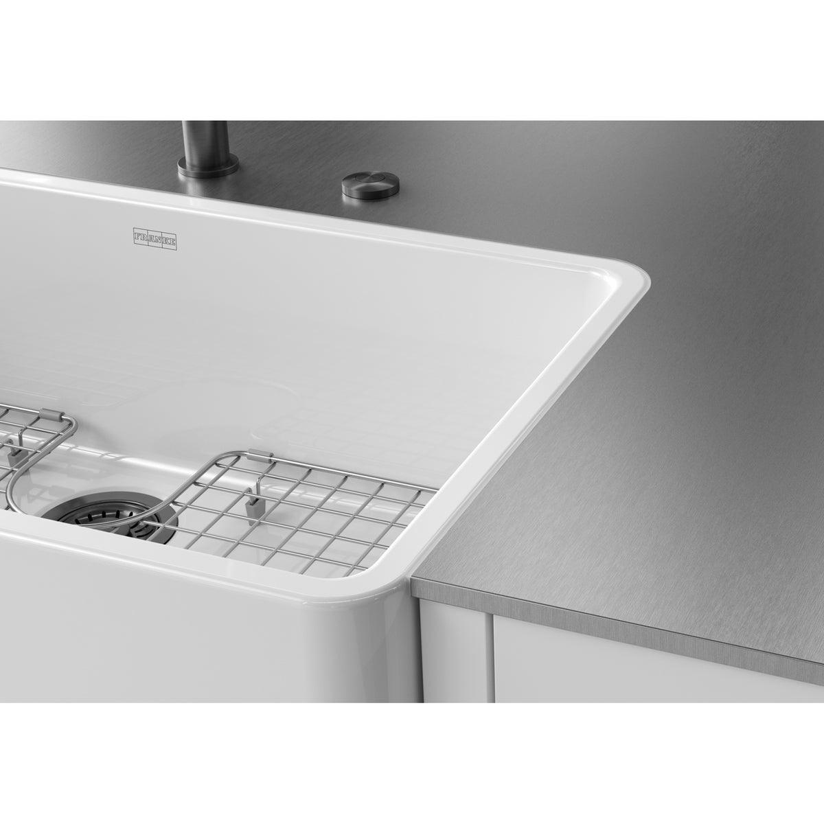 Franke Ceranova 27" apron front fireclay kitchen sink CRK71027-GWH