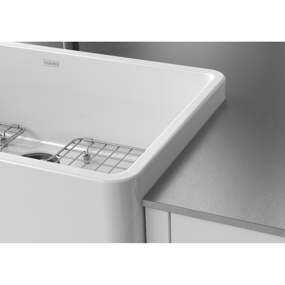 Franke Ceranova 27" apron front fireclay kitchen sink CRK71027-GWH